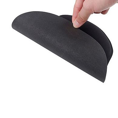 Black Fabric Mouse Pad with Ergonomic Wrist Rest 3 Piece Set Memory Foam Support