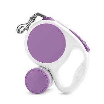 Automatic Retractable Dog Leash with Waste Bag Holder 10ft Pet Training Leash for Small Medium Dogs