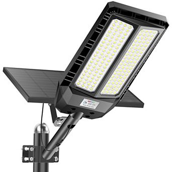 Adewalk Solar Street Light Motion Sensor, LED Flood Lights Outdoor Waterproof for Parking Lot