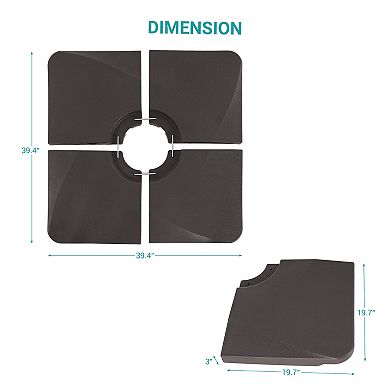 Heavy Duty Patio Umbrella Base Suit for Cantilever Umbrella From 8FT to 10FT