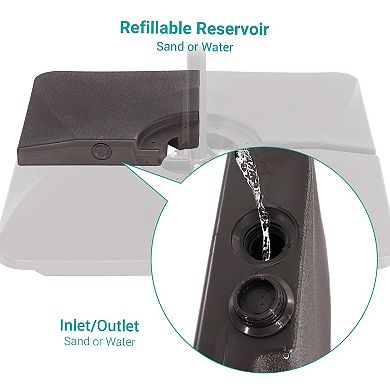 Heavy Duty Patio Umbrella Base Suit for Cantilever Umbrella From 8FT to 10FT