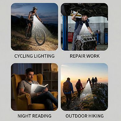 Wearable LED Neck Reading Light with Dual Flexible Arms and Digital Display