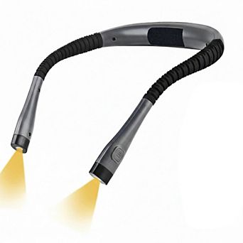 Wearable Neck Reading Light with Dual Adjustable LED Arms and Hands-Free Flexible Design