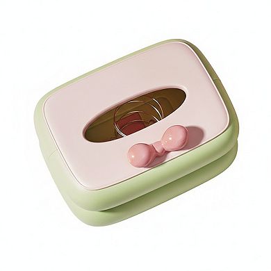 Decorative Soft Touch Tissue Box Cover with Rounded Design