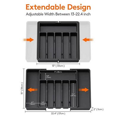 Expandable Plastic Kitchen Drawer Insert