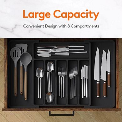 Expandable Plastic Kitchen Drawer Insert