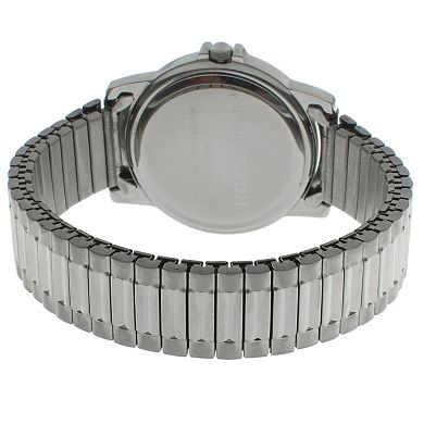 TIMETECH Men's 3ATM Water Resistant Two-Tone Expansion Bracellet Watch with Date Window