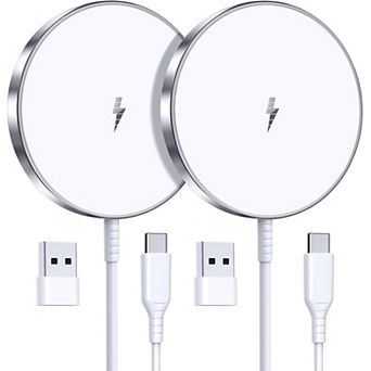 2 Pack Magnetic Wireless Charger 15W Fast Mag Safe Charger for Cell iPhone 17 Pro Max/17 Pro/17 Air