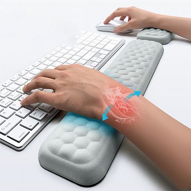 Keyboard Wrist Rest and Mouse Wrist Rest Set Ergonomic Memory Foam Support