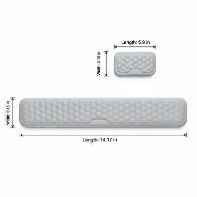 Keyboard Wrist Rest and Mouse Wrist Rest Set Ergonomic Memory Foam Support