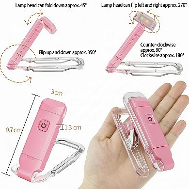 Clip-On Rechargeable LED Reading Light with Adjustable Angle and Compact Foldable Design