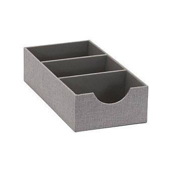3-Section Gray Drawer Insert