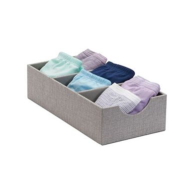 3-Section Gray Drawer Insert