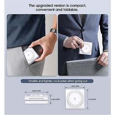 3 in 1 Wireless Charging Station for Apple Multple Devices - Foldable Magnetic Wireless Charger Dock