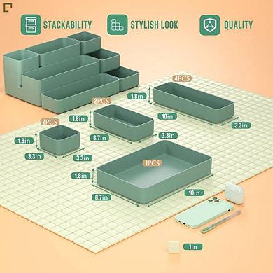 9- Piece Multi-Functional Stackable Drawer Insert