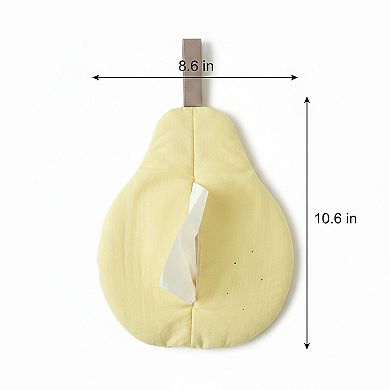 Decorative Pear Shaped Fabric Tissue Holder with Hanging Loop