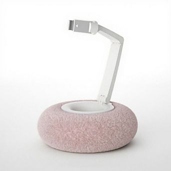 Women's Plush Weighted Phone Stand with Adjustable Folding Holder for Hands-Free Viewing