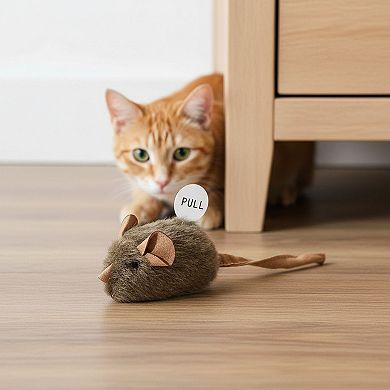 Plush Mouse Cat Toys 2-Pack Soft Faux Fur Design with Tails for Interactive Play