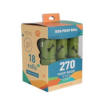 Biodegradable Dog Waste Bags 270 Bags in 18 Rolls Leakproof Easy Tear Pet Cleanup Bags