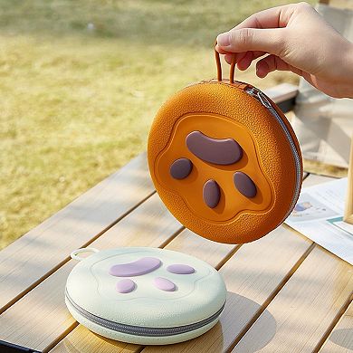 Portable Foldable Pet Feeding Bowl with Double Collapsible Design and Zipper Storage Case
