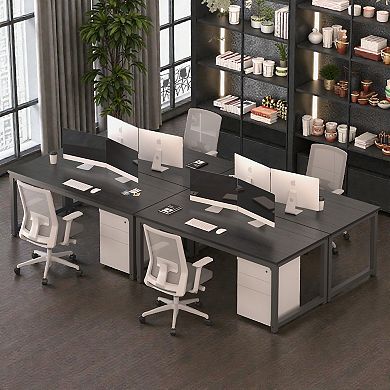 Lufeiya 70 Inch Computer Desk Large Office Desk with Thick Tabletop, Wide Writing Work Desk