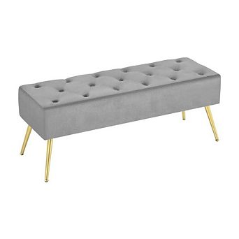 Classic Button-Tufted Entryway Bench
