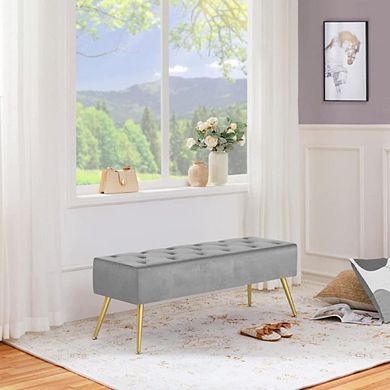 Classic Button-Tufted Entryway Bench