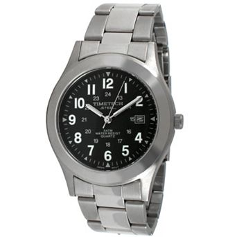 TIMETECH Women's Water Resistant Steel Bracelet Watch with Easy Read Numerals and Date Window
