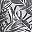 Black White Palm Leaf