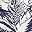 Blue White Palm Leaf