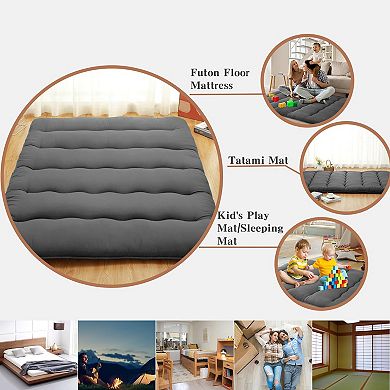 Modern Sleep Japanese Style Floor Futon Mattress Solid Color Foldable Tatami Floor Mat