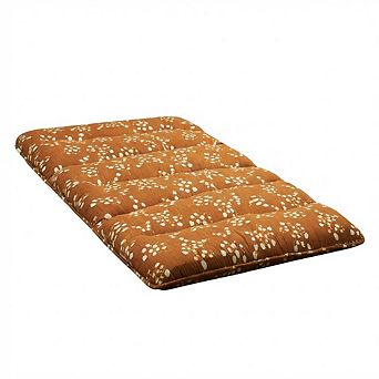 Floral Japanese Futon Mattress Twin Full Size, Soft Plush Fabric, Foldable Floor Sleeping Pad