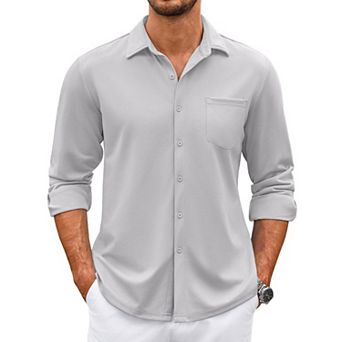 COOFANDY Mens Button Up Long Sleeve Shirts Wrinkle Free Shirts Slim Fit Dress Shirts