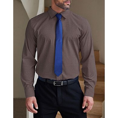 COOFANDY Wrinkle Free Dress Shirts Slim Fit Button Down Suit Shirts Solid Colored Non Iron Shirt