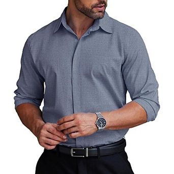 COOFANDY Men' Button Down Shirts Long Sleeve Wrinkle Free Shirt Business Casual Dress Shirts