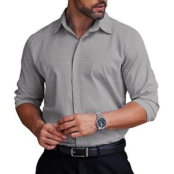 COOFANDY Men' Button Down Shirts Long Sleeve Wrinkle Free Shirt Business Casual Dress Shirts