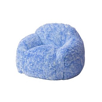 Soft Fluffy Bean Bag Chair High-Density Foam Shag Lounger, Comfy Nest Floor Sofa for Gaming Reading