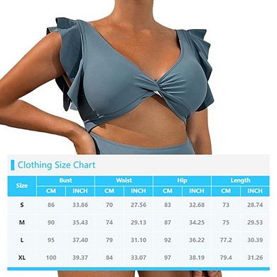 Ruffle Maternity Swimsuit Bathing Suits One Piece High Waisted Pregnancy Push Up Swimwear