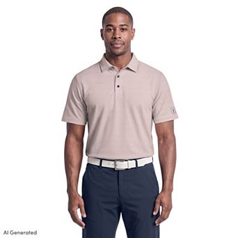 Men’s PGA Tour Essential Gingham Short Sleeve Golf Polo Shirt