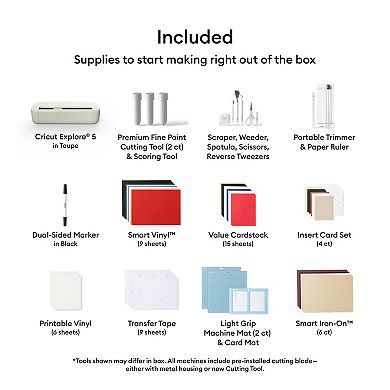 Cricut® Explore® 5 & Deluxe Bundle Crafting Machine