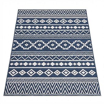 Modern Geometric Area Rug, Soft Low-Pile Boo Indoor Carpet for Living Room Bedroom Office
