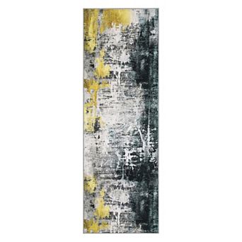 Retro Abstract Rugs Washable Area Rugs Non Slip Low Pile Boho Soft Carpet for Bedroom Living Room