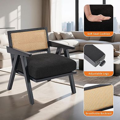 ANIXOL Mid Century Rattan Accent Chair