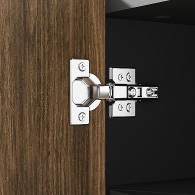 Large Shoe Cabinet with Doors，6-Tier Shoe Organizer with 3 Doors & Additional Hooks for Hallway