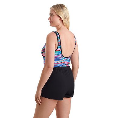 Women's Great Lengths Binded Scoopneck Runaround One-Piece Swimsuit