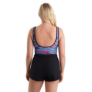 Women's Great Lengths Binded Scoopneck Runaround One-Piece Swimsuit