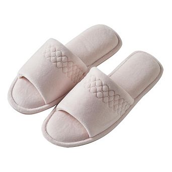 Roxoni Women’s Plush Coral Fleece Slip-On Slippers Cotton-Filled Comfort with Non-Slip Sole