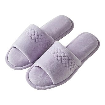 Roxoni Women’s Plush Coral Fleece Slip-On Slippers Cotton-Filled Comfort with Non-Slip Sole