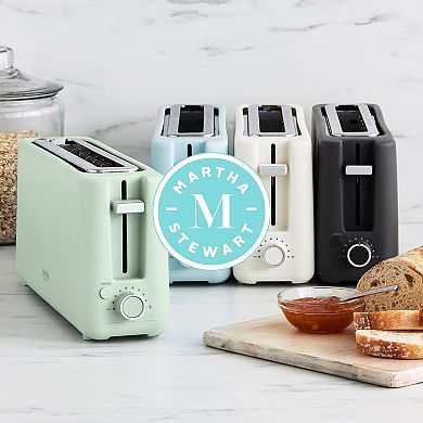 Martha Stewart Long Slot 2 Slice Toaster in Linen