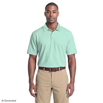 Men’s PGA Tour Gradient Stripe Short Sleeve Golf Polo Shirt